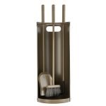 Καφέ Ελιάς Εργαλεία Τζακιού Σε Κουβαδάκι Ζωγομετάλ Κ08-1180