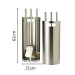 Λευκό Πάγου Εργαλεία Τζακιού Σε Κουβαδάκι Ζωγομετάλ Κ08-1180 - Image 3