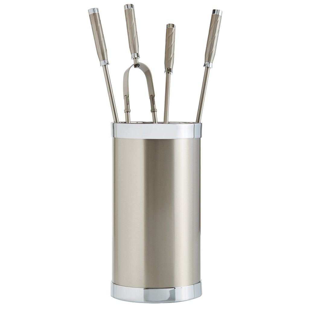 1195-k10n-1024x1024 Νίκελ Ματ Εργαλεία Τζακιού Σε Κουβαδάκι Ζωγομετάλ Κ10-1195 - Image 1