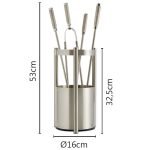 Νίκελ Ματ Εργαλεία Τζακιού Σε Κουβαδάκι Ζωγομετάλ Κ27-1195 - Image 2