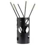 Μαύρο/Νίκελ Ματ Εργαλεία Τζακιού Σε Κουβαδάκι Ζωγομετάλ Κ30-1230