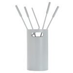 Λευκό Πάγου Εργαλεία Τζακιού Σε Κουβαδάκι Ζωγομετάλ Κ32-1230