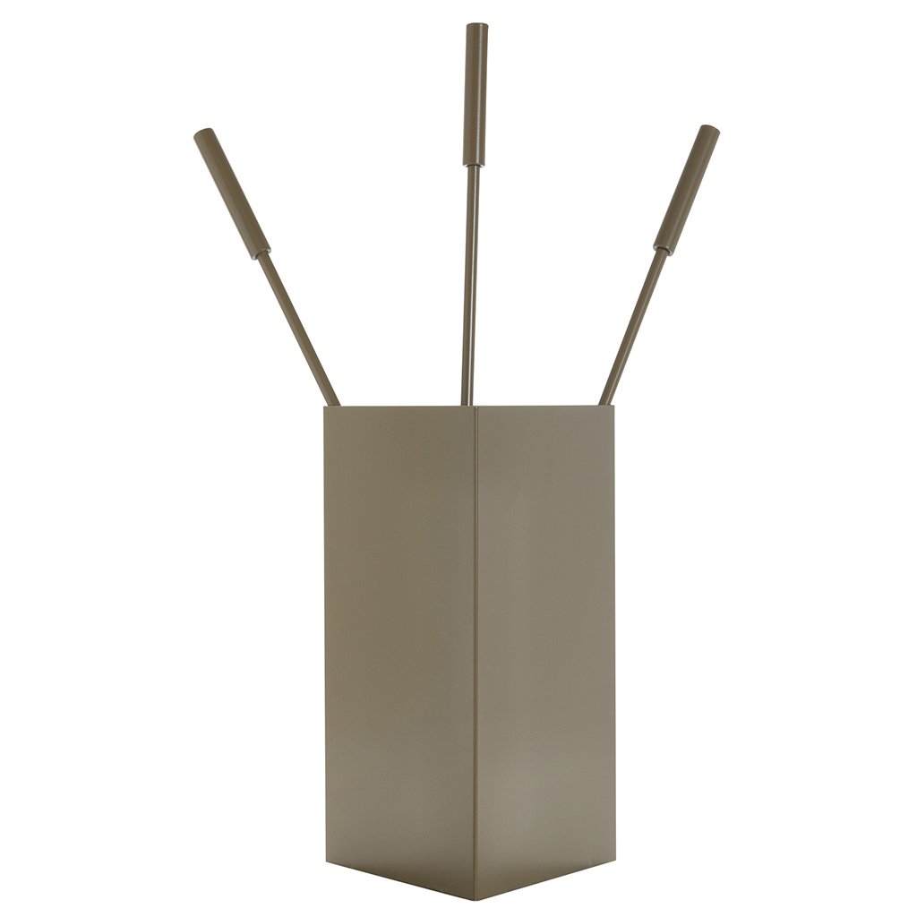 1230-K36H-1024x1024 Καφέ Ελιάς Εργαλεία Τζακιού Σε Κουβαδάκι Ζωγομετάλ Κ36-1230 - Image 1