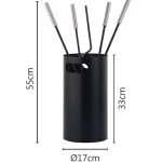 Ορο Ματ - Μάυρο/Ορο Ματ Εργαλεία Τζακιού Σε Κουβαδάκι Ζωγομετάλ Κ32-1230 - Image 2