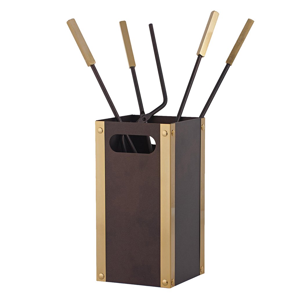 1235-k34r-1024x1024 Αντικέ Σκουριά/Ορο Ματ Εργαλεία Τζακιού Σε Κουβαδάκι Ζωγομετάλ Κ34-1235 - Image 1