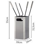 Ορο Ματ/Ορο - Μάυρο/Ορο Ματ Εργαλεία Τζακιού Σε Κουβαδάκι Ζωγομετάλ Κ34-1235 - Image 2