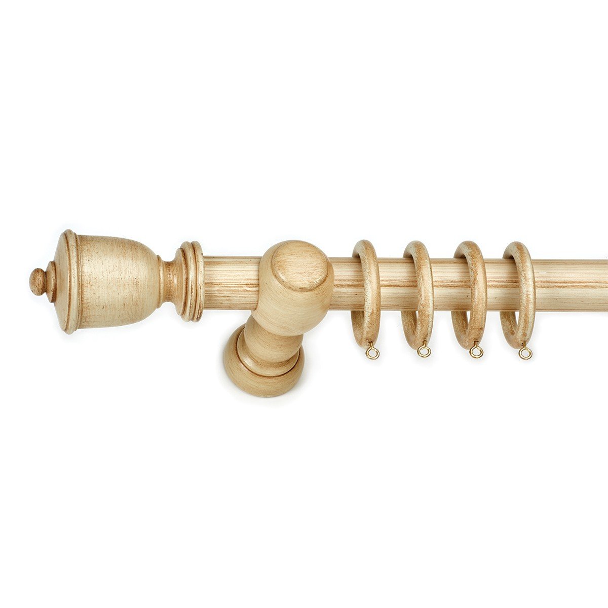 25247 Ξύλινο Κουρτινόξυλο Anartisi Trulo Sbianco