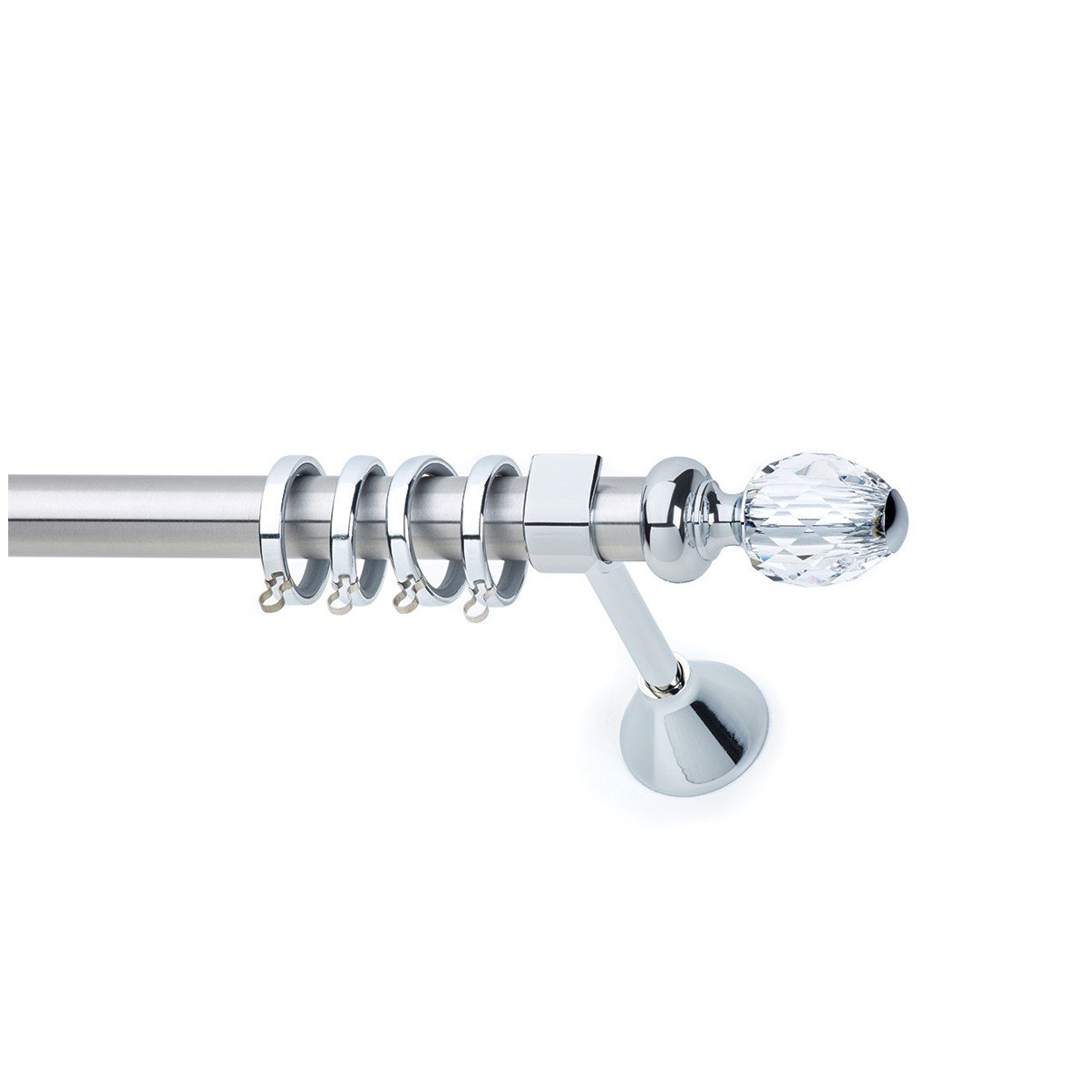 26030 Μεταλλικό Κουρτινόξυλο - Νίκελ Ματ - Φ25 – 26030 - Image 1