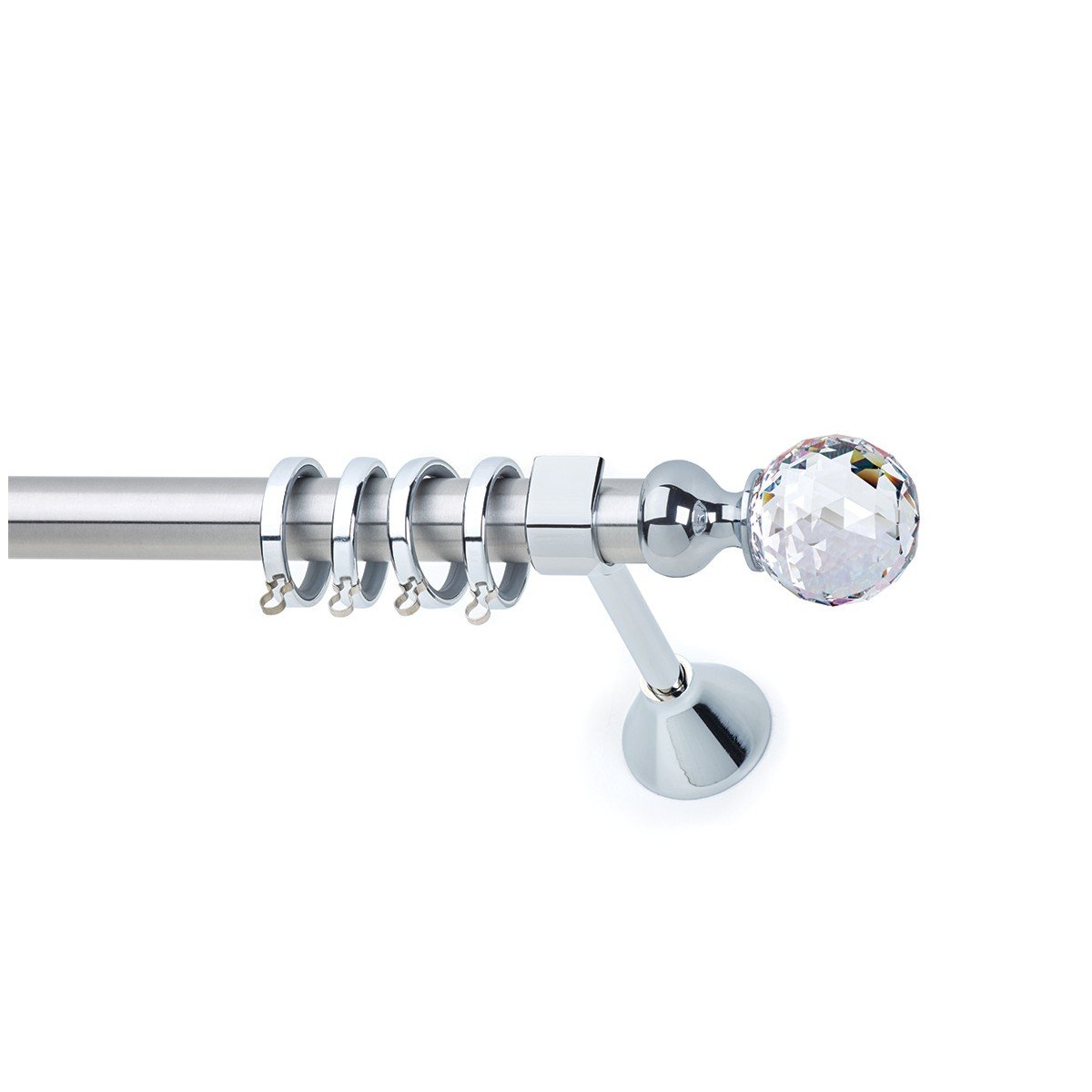 26064 Μεταλλικό Κουρτινόξυλο - Νίκελ Ματ - Φ25 – 26064 - Image 1