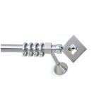 Μεταλλικό Κουρτινόξυλο - Νίκελ Ματ - Φ25 – 26084