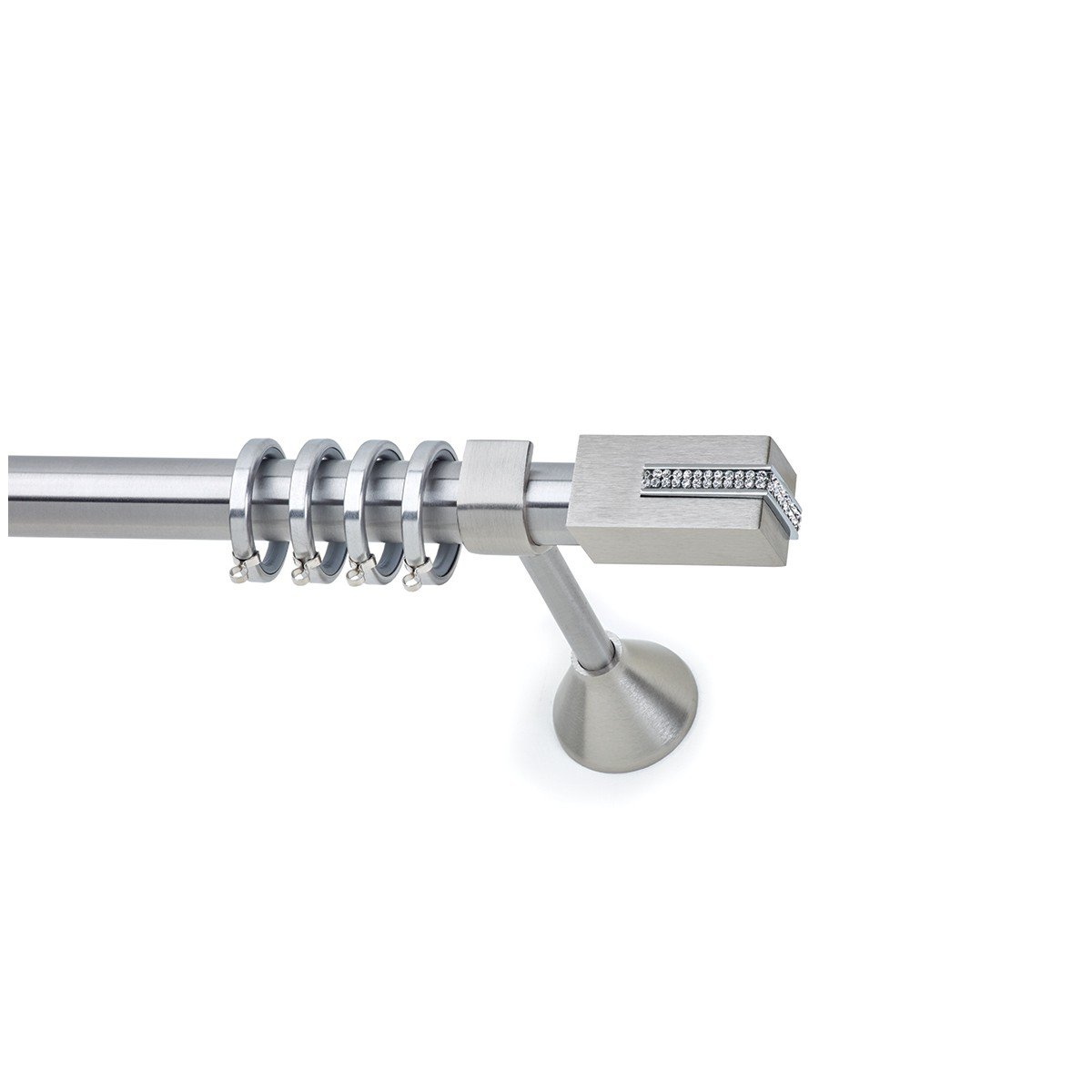 26124 Μεταλλικό Κουρτινόξυλο - Νίκελ Ματ - Φ25 – 26124 - Image 1