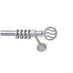 Μεταλλικό Κουρτινόξυλο - Νίκελ Ματ - Φ25 – 26183