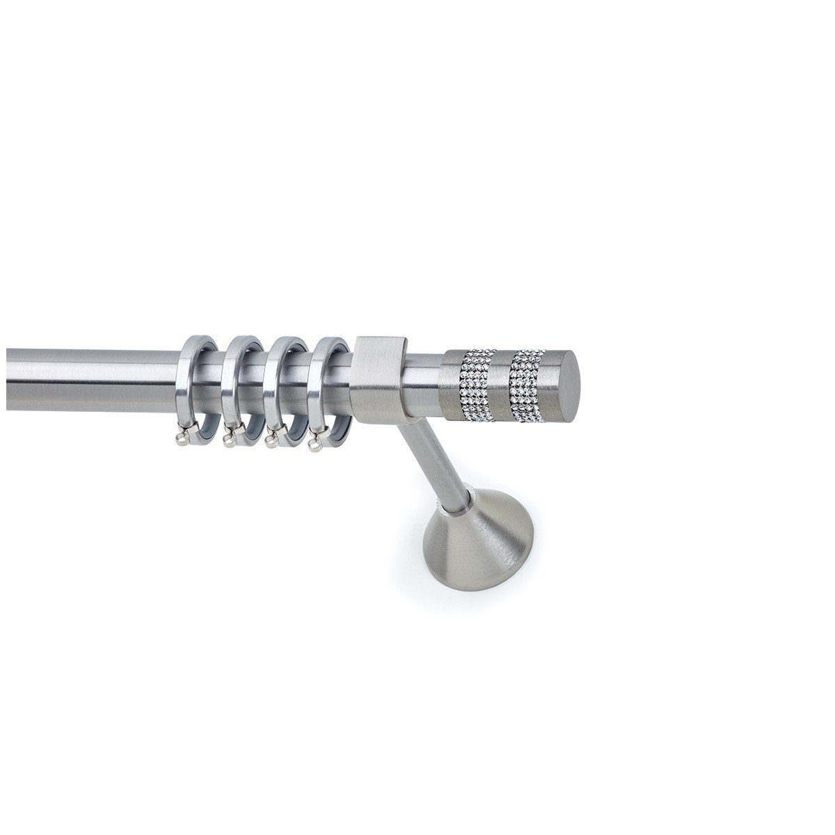 26238 Μεταλλικό Κουρτινόξυλο - Νίκελ Ματ - Φ25 – 26238 - Image 1