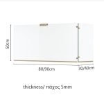 Κάλυψη Τζακιού 80+40x50cm Γυάλινη/Όρο Ματ 563 - By Ζωγομετάλ - Image 2