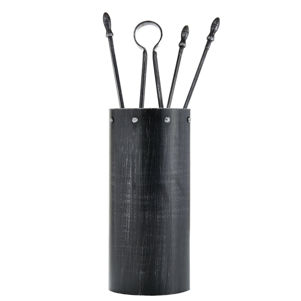 671-k5bsp-1024x1024 Μαύρο Πατίνα Ασημί Εργαλεία Τζακιού Σε Κουβαδάκι Ζωγομετάλ Κ05-0670 - Image 1