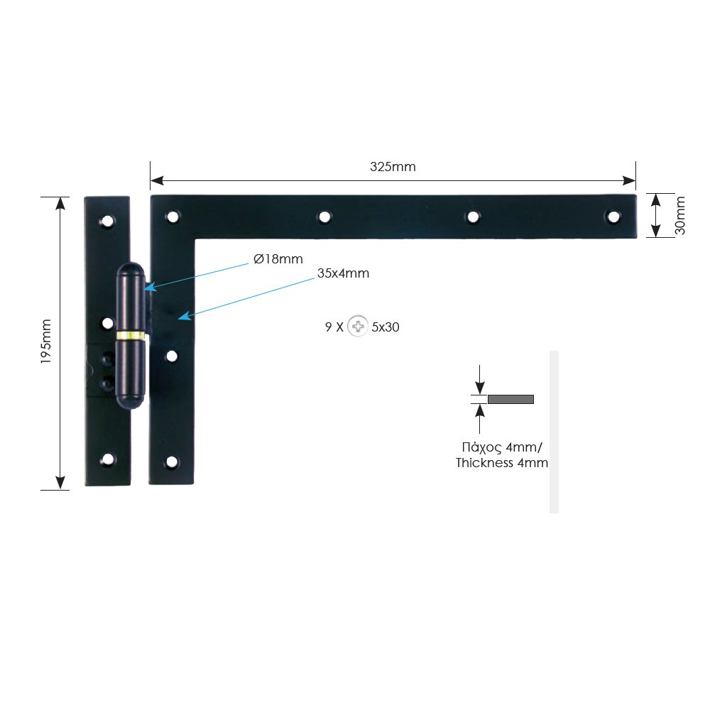 001 zog mask goniako 5-10-23 Γωνιακό Μάσκουλο Μαύρο Ζωγομετάλ 0123 - Image 1