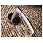 Πόμολα Πόρτας Με Ροζέτα Νίκελ Ματ Ζωγομετάλ 2041