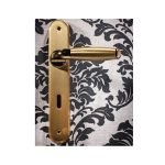 Πόμολα Πόρτας Με Ροζέτα Ορο Ματ Ζωγομετάλ 172