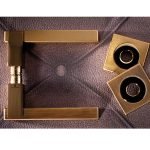 Πόμολα Πόρτας Με Ροζέτα Ορο/Ματ Ζωγομετάλ 346