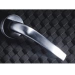 Πόμολα Πόρτας Με Ροζέτα Νίκελ Ματ Ζωγομετάλ 302