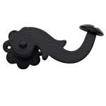 Πόμολα Πόρτας Με Ροζέτα Μαύρο Ζωγομετάλ 143