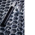 Πόμολα Πόρτας Με Ροζέτα Χρώμιο/Μάυρο Ζωγομετάλ 2281