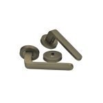 Οικονομικό Πόμολα Πόρτας με Ροζέτα Ανθρακί