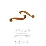 Ιταλική Λαβη 9,6 εκ σε Αντικέ Χαλκό