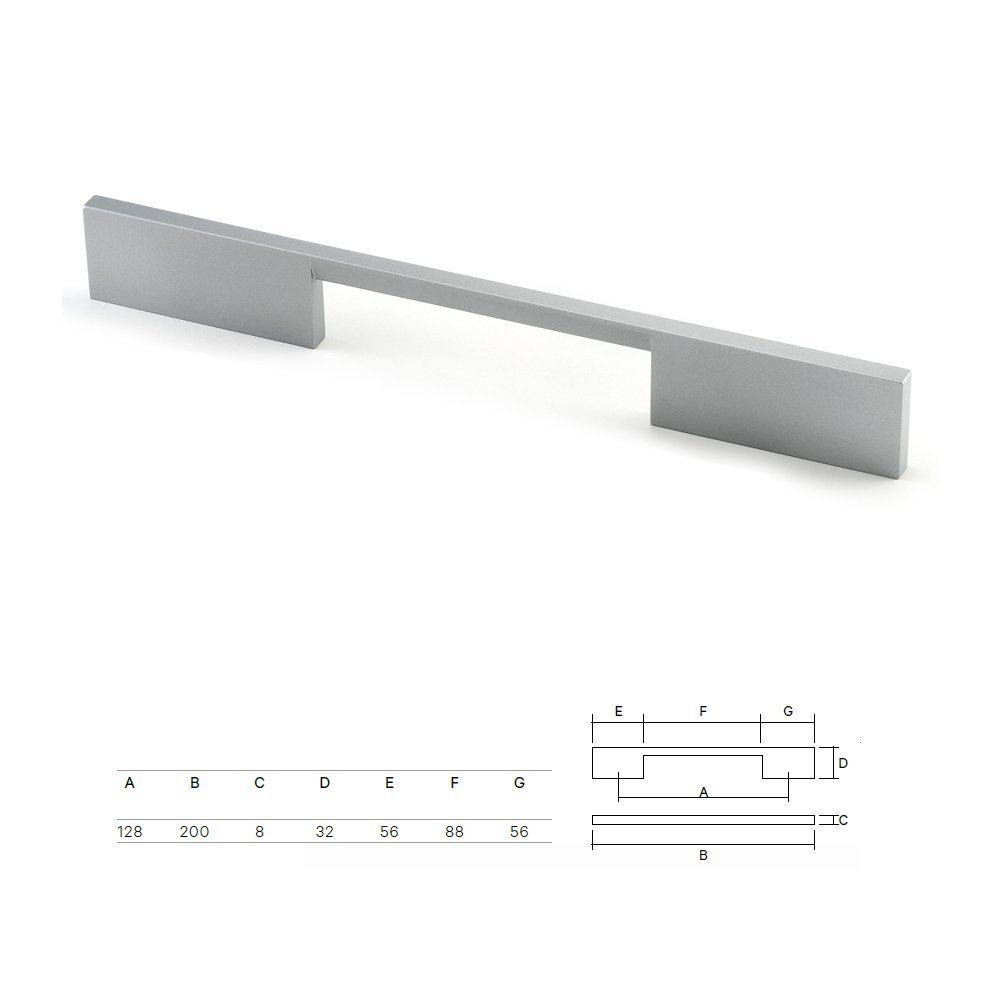 004 757 νικελ ματ 20-10-23 Ιταλική Λαβή σε Νίκελ ματ 12,8 εκ - Image 1