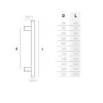 Λαβή Εξώπορτας Inox Best 171 Φ25 - Image 2