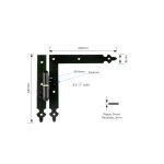 Γωνιακό Μάσκουλο Μαύρο Ζωγομετάλ 0179