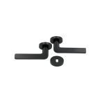 Οικονομικό Πόμολα Πόρτας με Ροζέτα Μάυρο