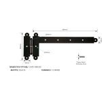 Μάσκουλο Πυλης - Αυλοπορτα Μαύρο Γωνιακο Ζωγομετάλ 0129