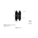 Μάσκουλο Πυλης - Αυλοπορτα Μαύρο Μεσαιο Ζωγομετάλ 0129