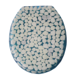 Κάλυμμα λεκάνης Polyresin 36×43 cm με χειροποίητο βότσαλο