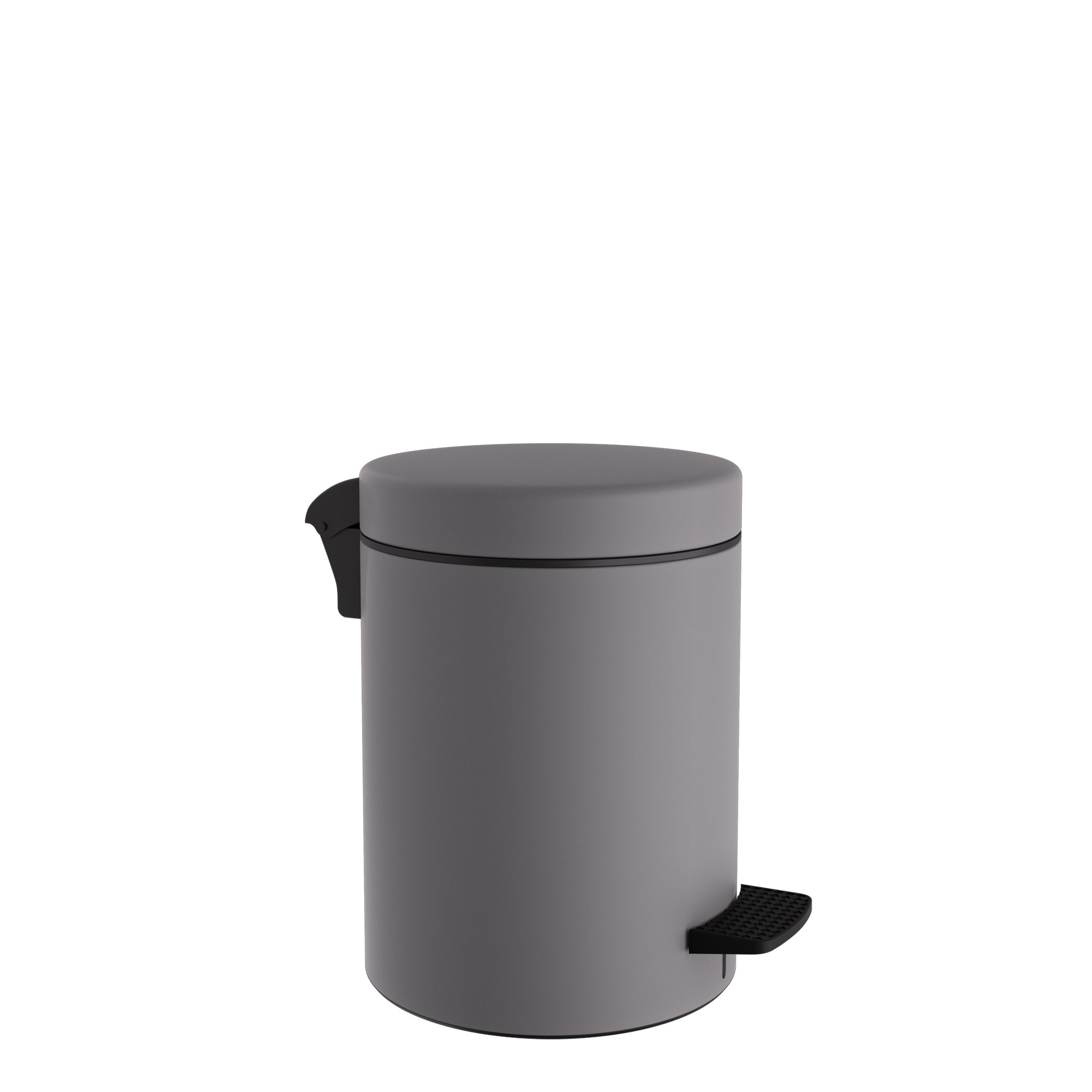 03-601-163 Χαρτοδοχείο 3 Lit, Soft Close – Matt Concrete Grey, Pam & Co, Ø18 x H25 (cm), 03-601-163 - Image 1
