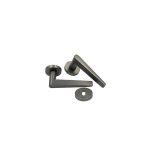 Οικονομικό Πόμολα Πόρτας με Ροζέτα Ανθρακί