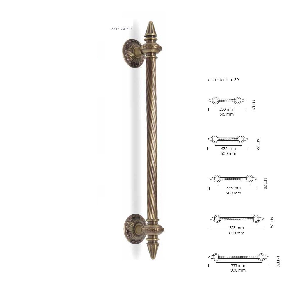 034 zermat 18-6-2019 Εξαιρετική Ιταλική λαβή εξώπορτας - Image 1