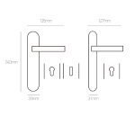 Πόμολο Πόρτας Ορείχαλκου με Πλάκα Νίκελ Ματ/Χρώμιο Best 04 - Κομψό και Μοντέρνο Design - Image 2