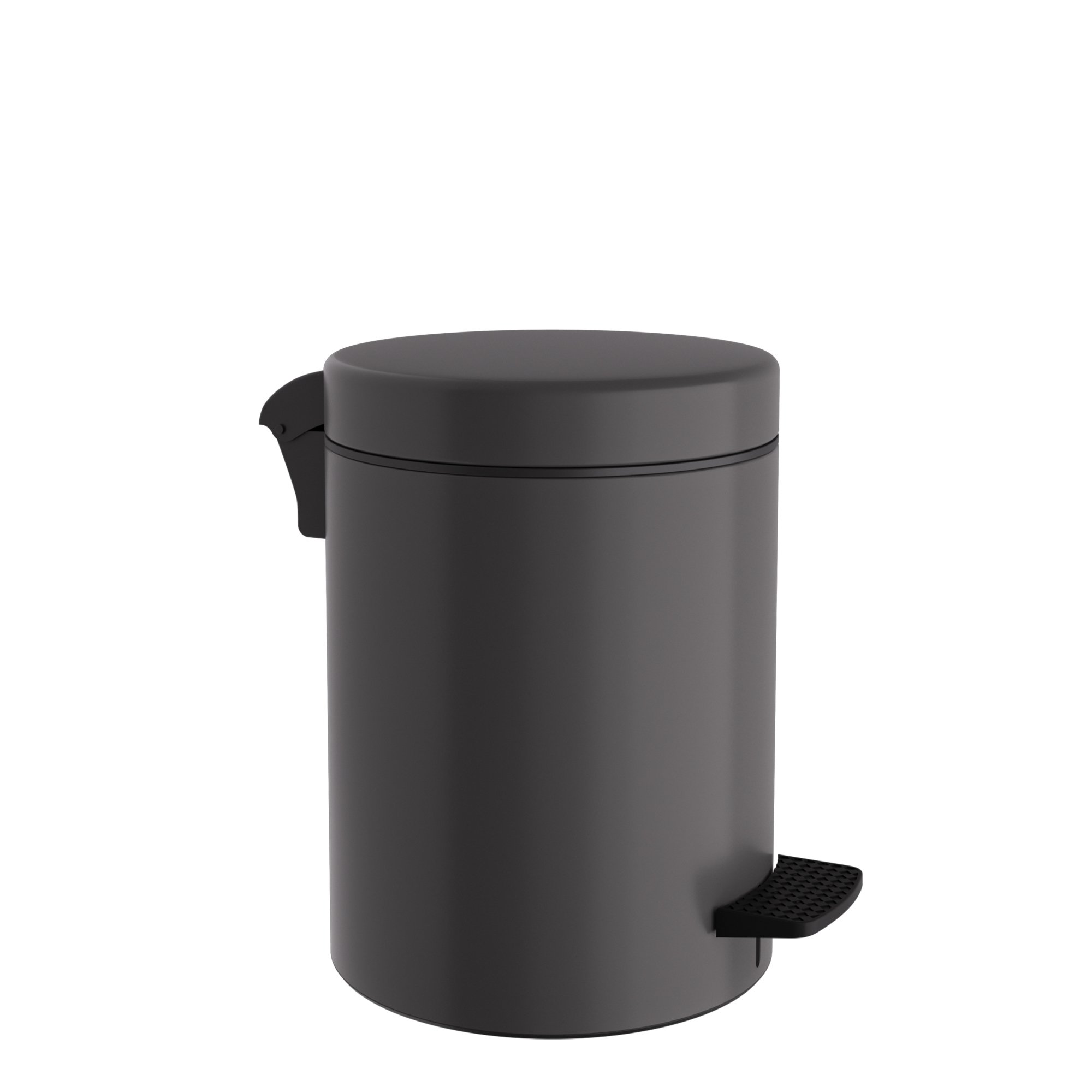 05-096-113 Χαρτοδοχείο 5 Lit, Soft Close – Matt Anthracite, Pam & Co, Ø20 x H28 (cm), 05-096-113 - Image 1