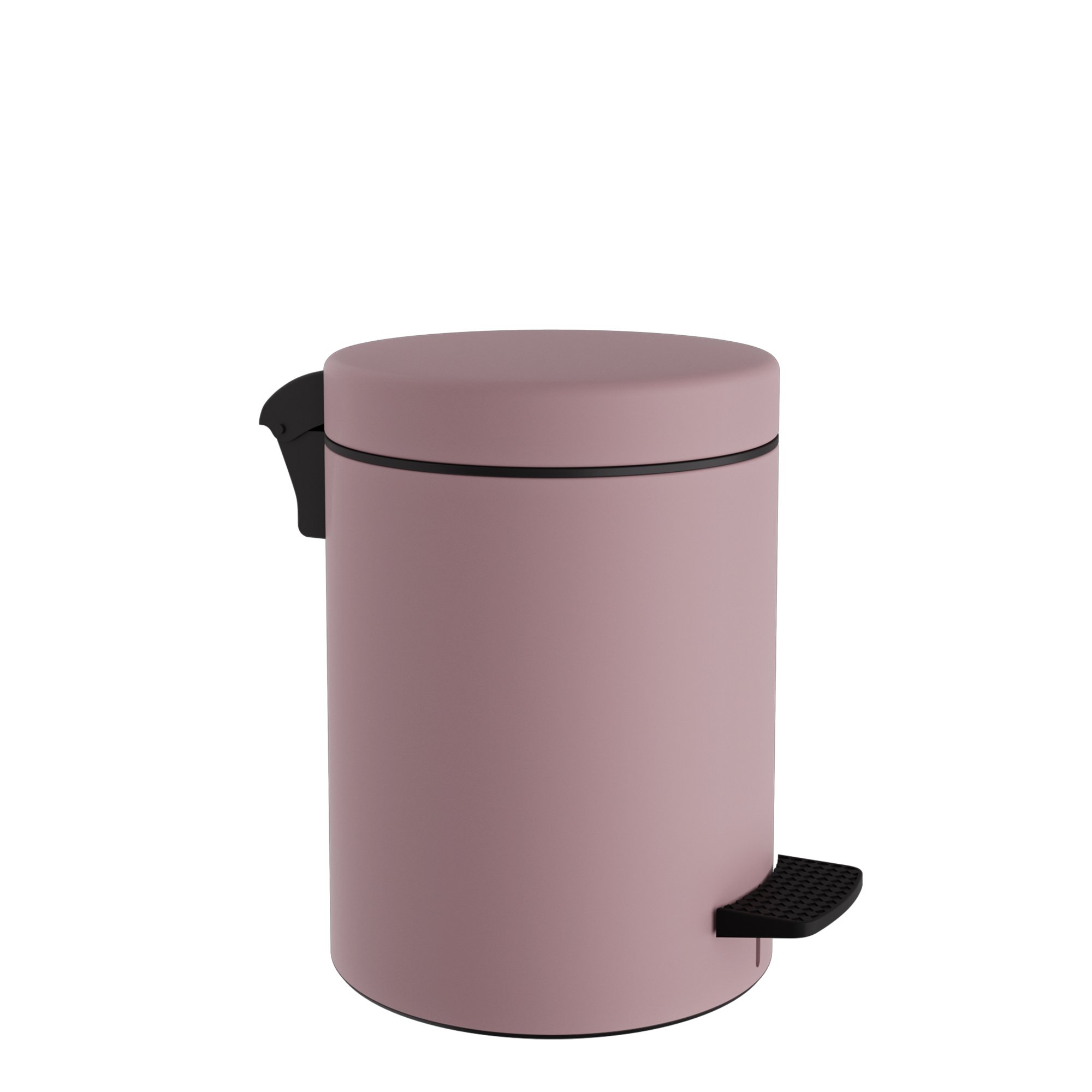 05-096-303-1 Χαρτοδοχείο 5 Lit, Soft Close – Matt Pink, Pam & Co, Ø20 x H28 (cm), 05-096-303 - Image 1