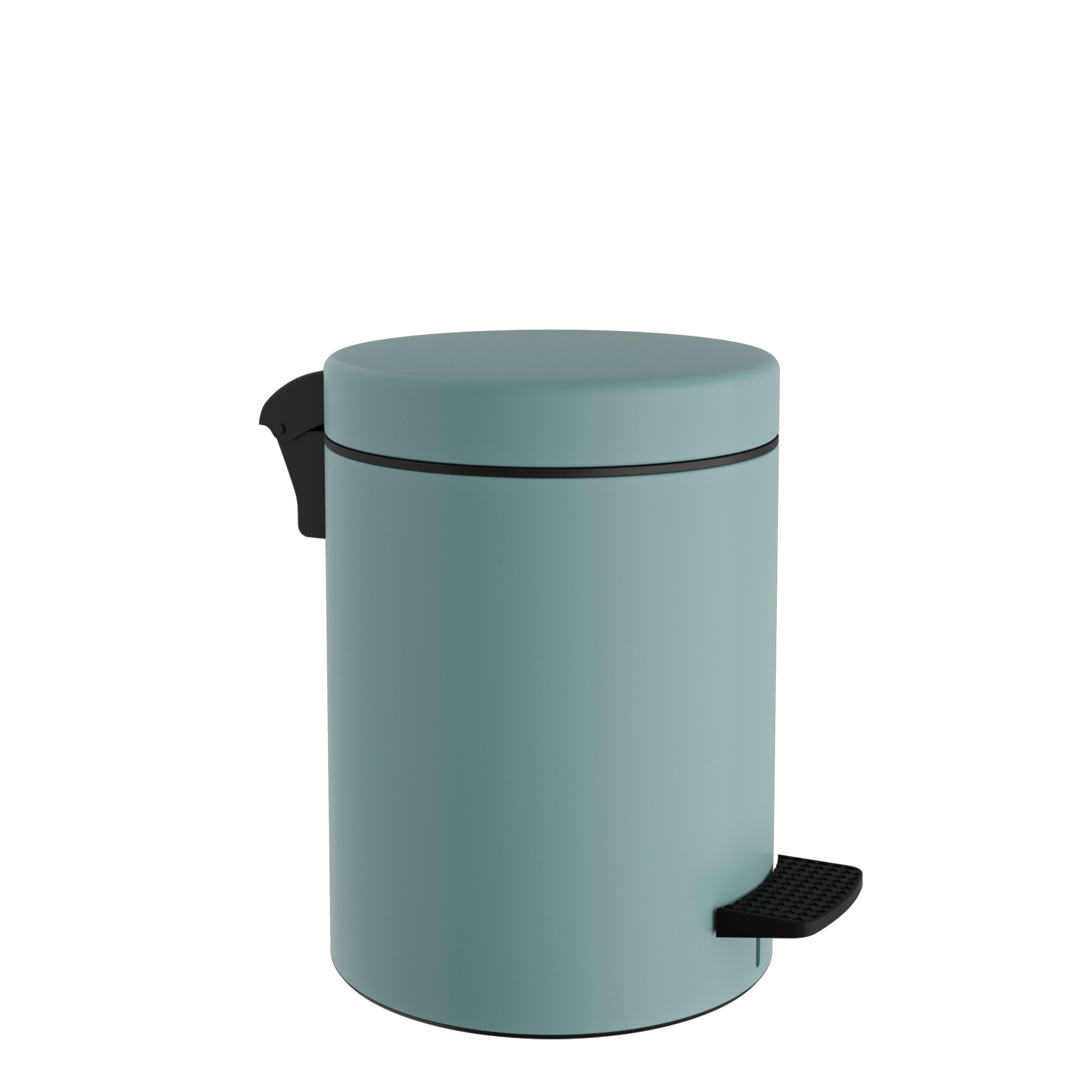 05-096-913 Χαρτοδοχείο 5 Lit, Soft Close – Matt Turquoise, Pam & Co, Ø20 x H28 (cm), 05-096-913 - Image 1