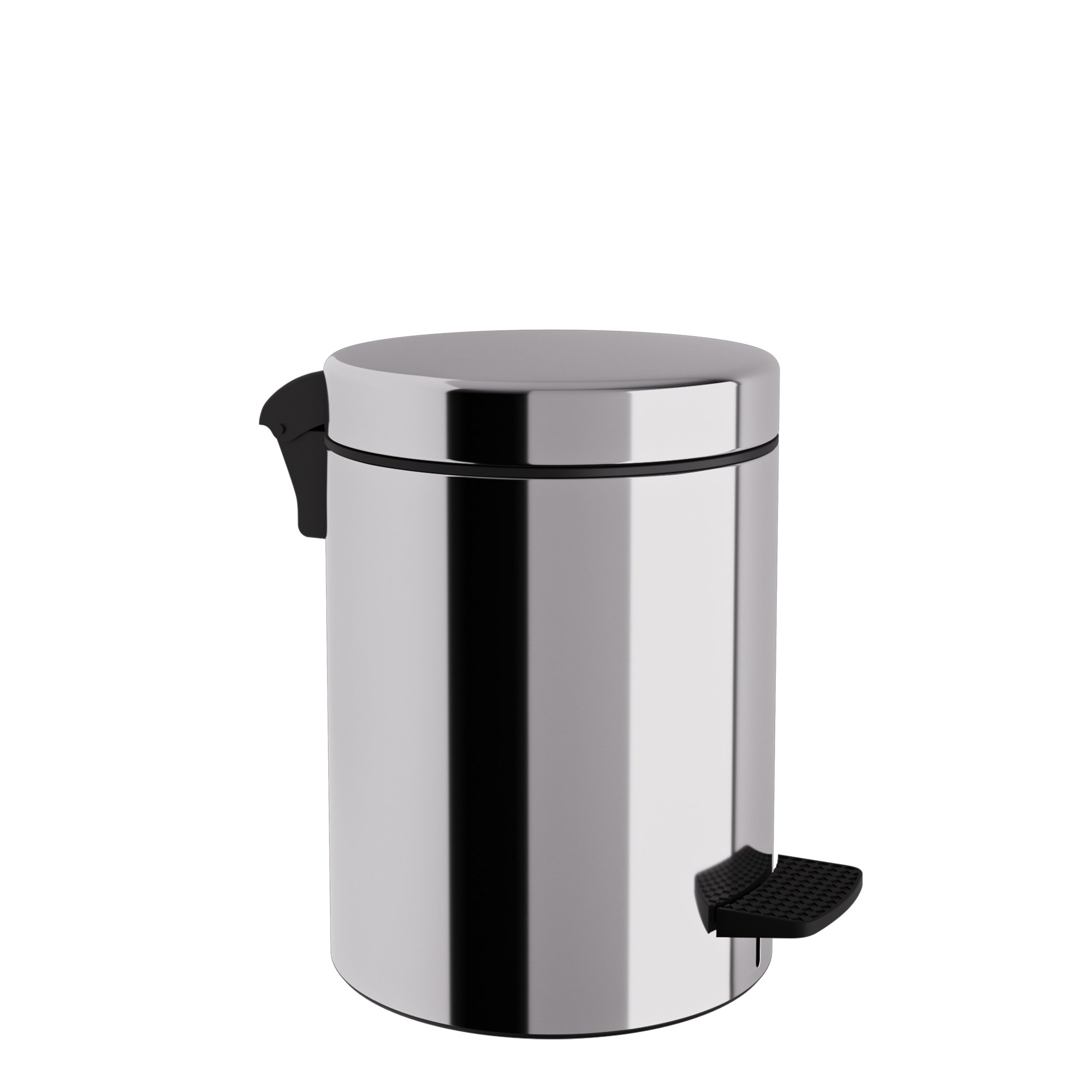 05-136-001 Χαρτοδοχείο 5 Lit, Soft Close – Inox, Pam & Co, Ø20 x H28 (cm), 05-136-001 - Image 1