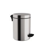 Χαρτοδοχείο 5Lit, Soft Close – Matt Inox, Pam & Co, Ø20 x H28 (cm), 05-136-011