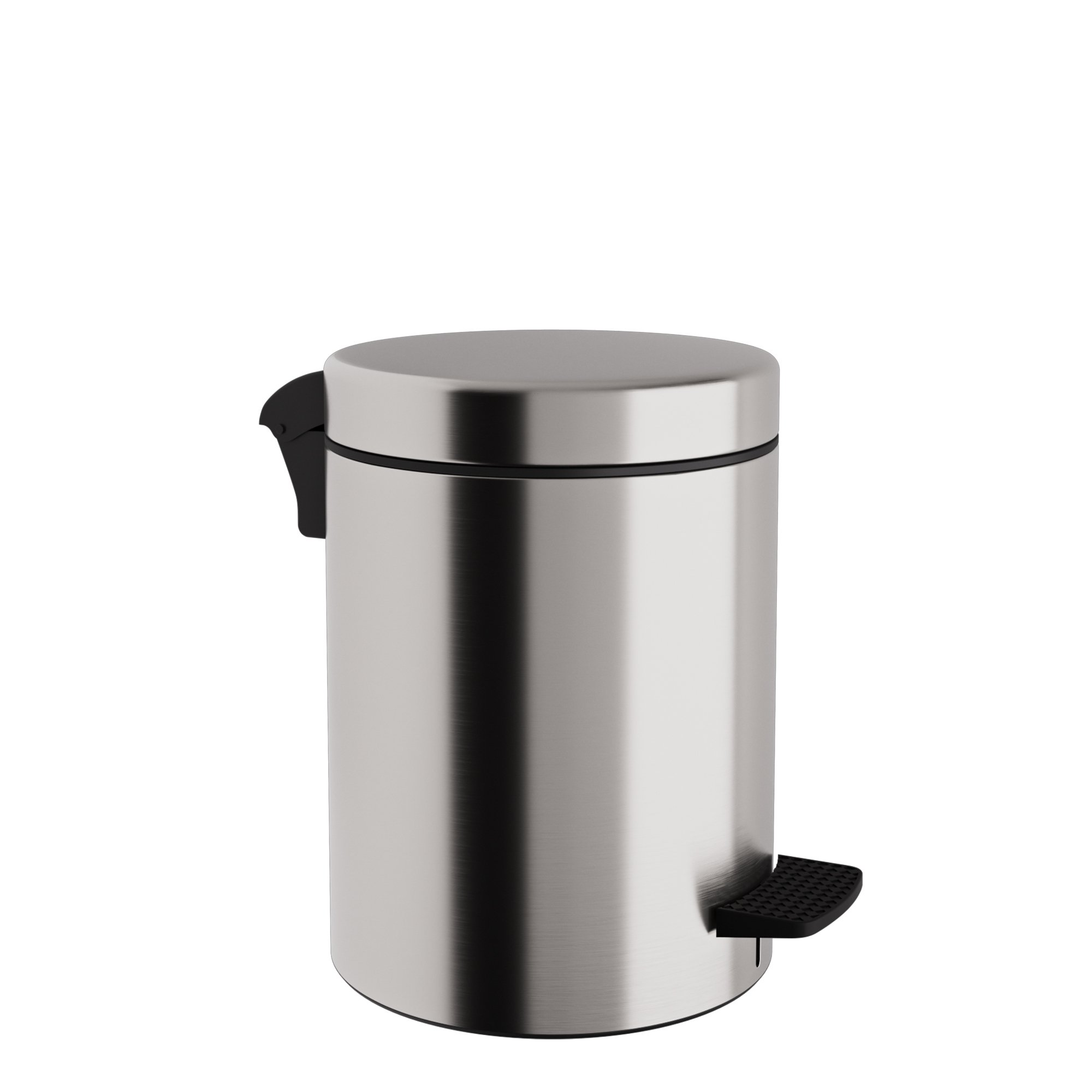 05-136-011 Χαρτοδοχείο 5Lit, Soft Close – Matt Inox, Pam & Co, Ø20 x H28 (cm), 05-136-011 - Image 1