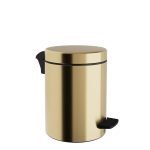 Χαρτοδοχείο 5Lit, Soft Close – Brushed Brass, Pam & Co, Ø20 x H28 (cm), 05-136-023