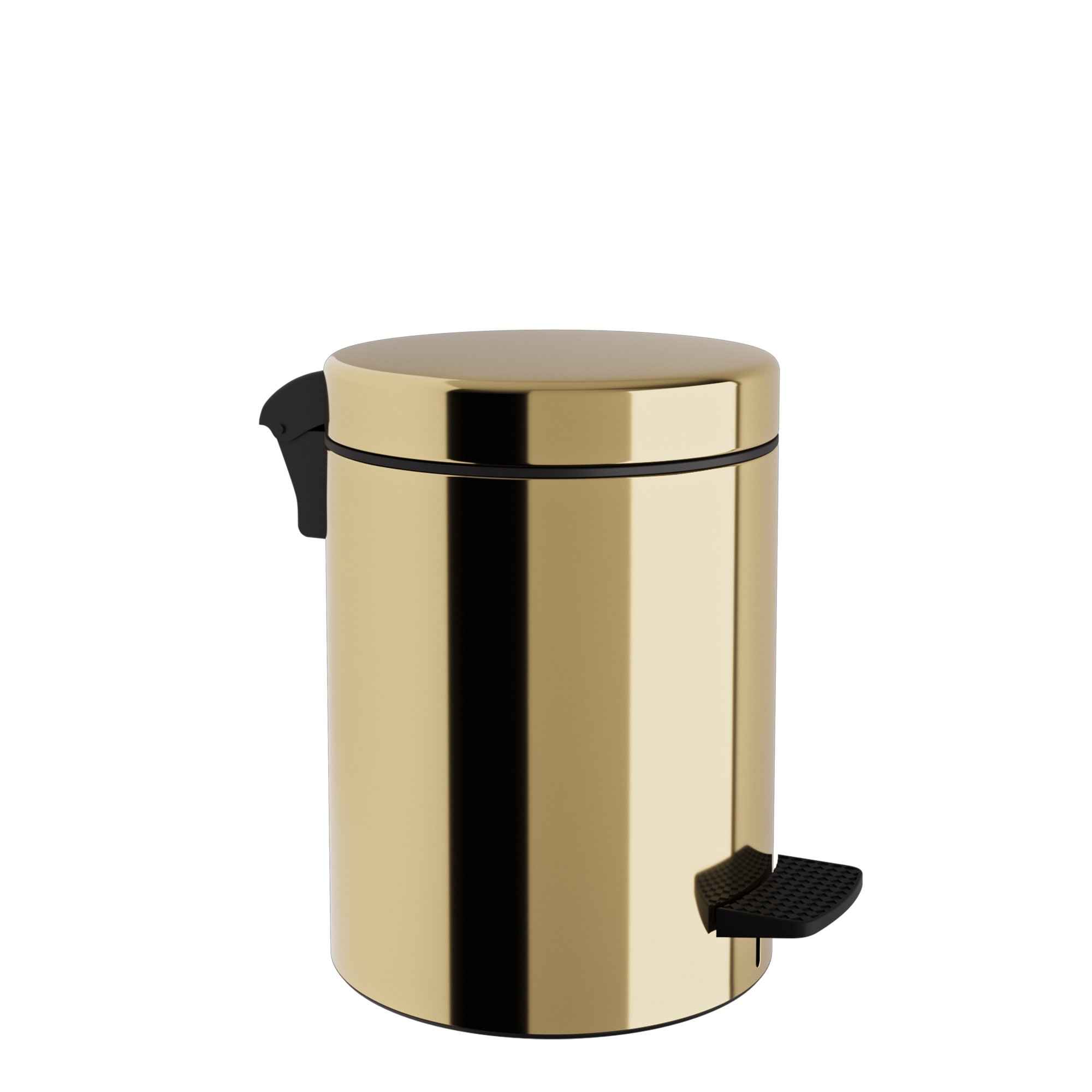 05-136-024 Χαρτοδοχείο 5Lit, Soft Close – Gold, Pam & Co, Ø20 x H28 (cm), 05-136-024 - Image 1