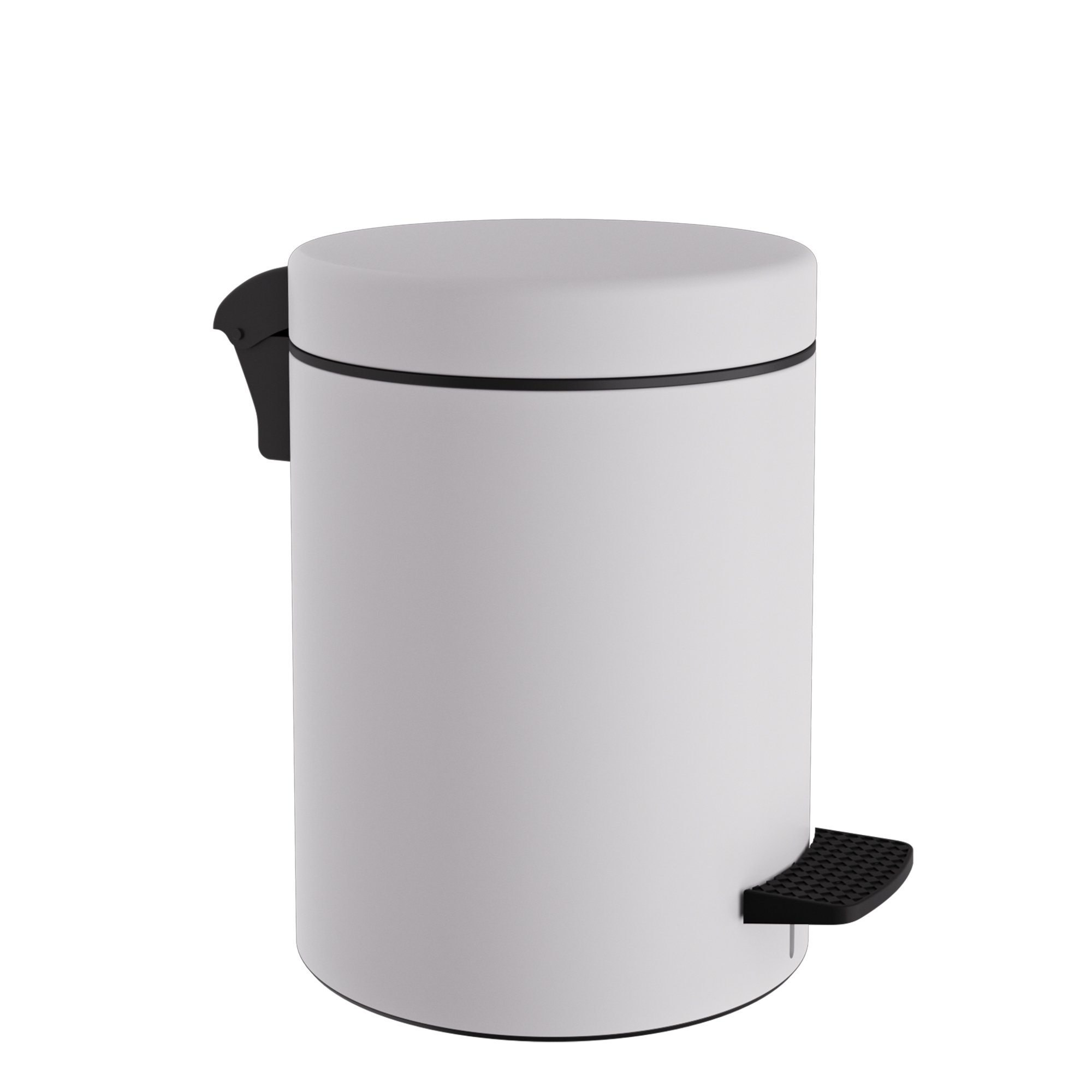 08-500-033 Χαρτοδοχείο 8 Lit, Soft Close – Matt White, Pam & Co, Ø23 x H32 (cm), 08-500-033 - Image 1