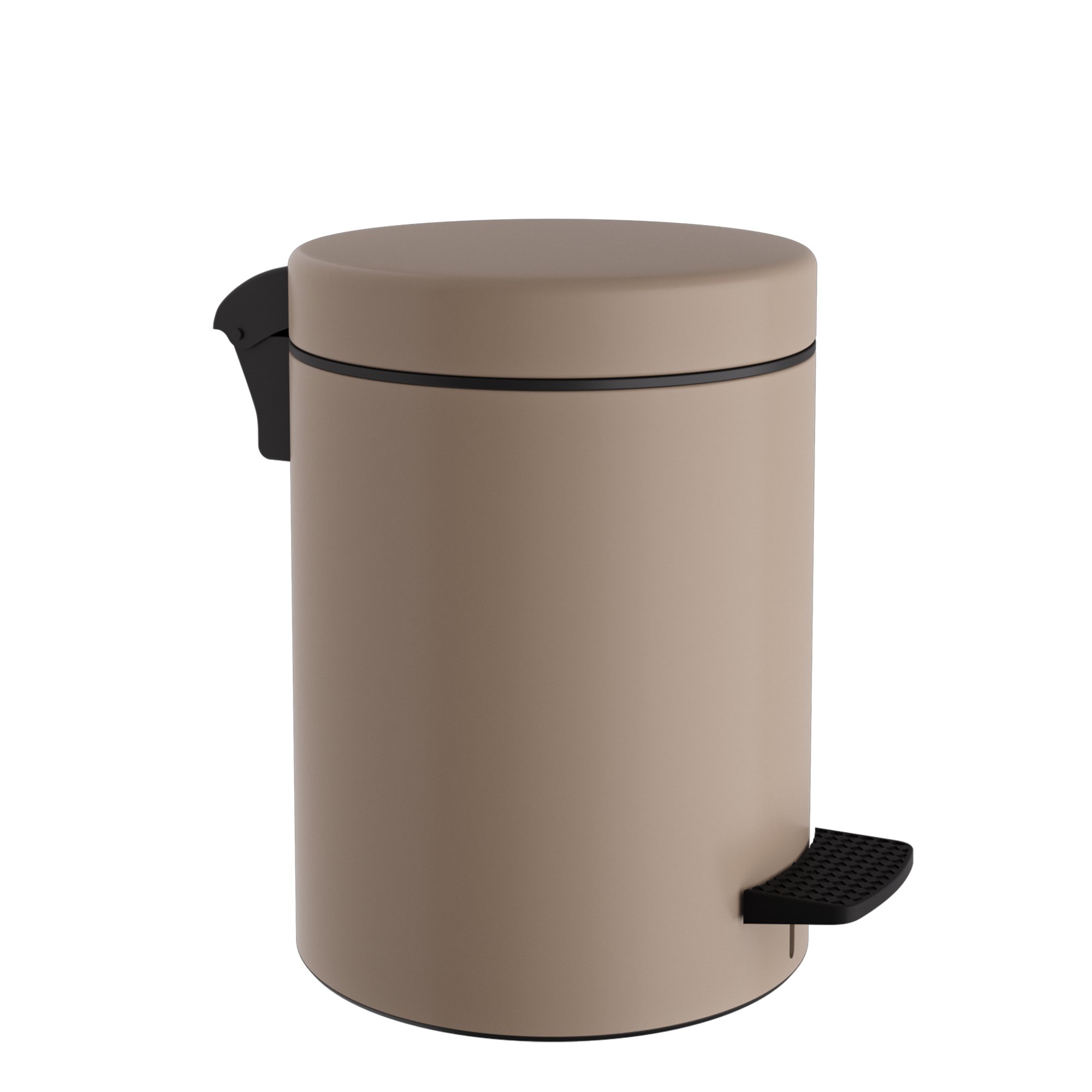 08-500-103 Χαρτοδοχείο 8 Lit, Soft Close – Matt Beige, Pam & Co, Ø23 x H32 (cm), 08-500-103 - Image 1