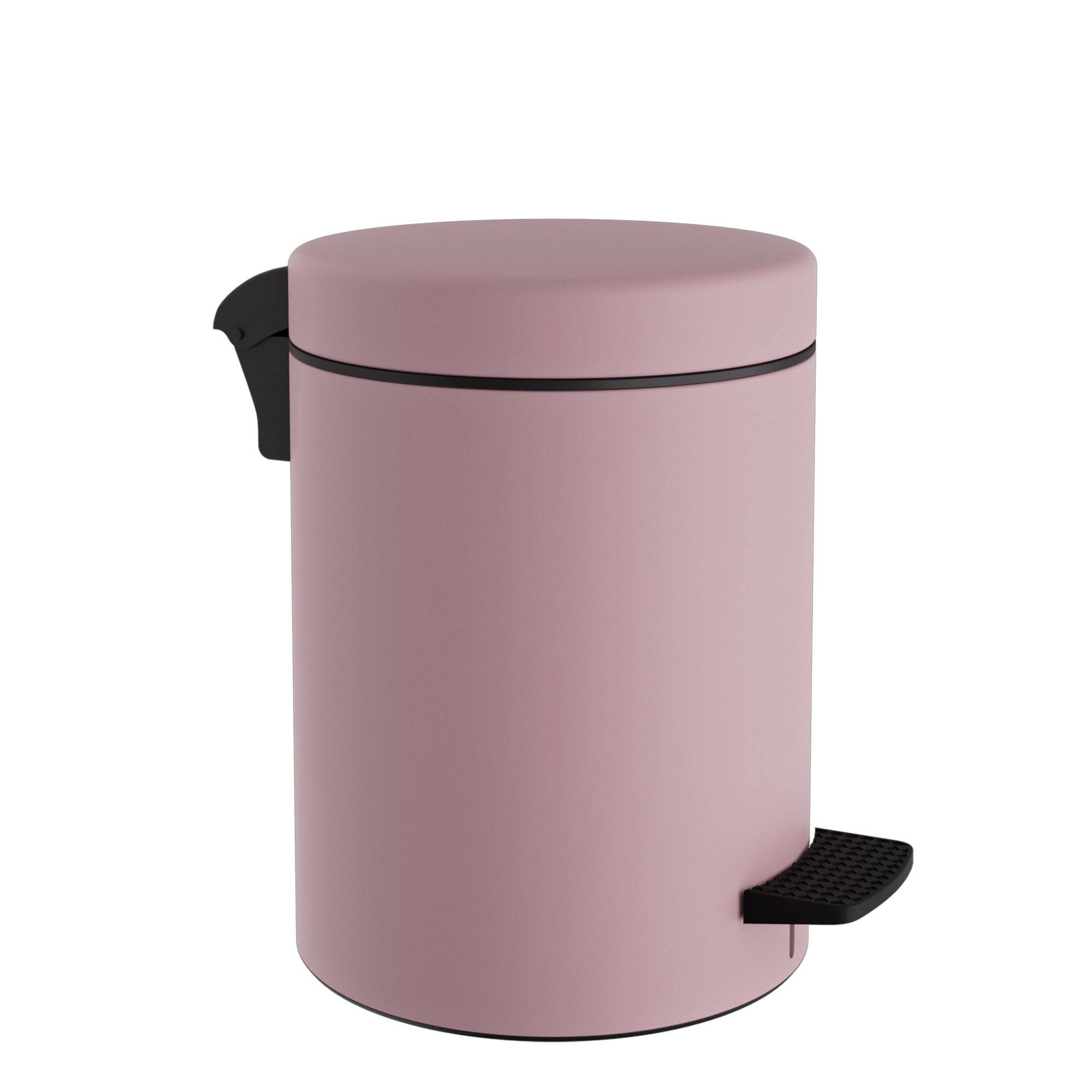 08-500-303 Χαρτοδοχείο 8 Lit, Soft Close – Matt Pink, Pam & Co, Ø23 x H32 (cm), 08-500-303 - Image 1